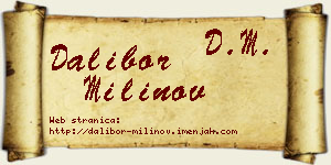 Dalibor Milinov vizit kartica